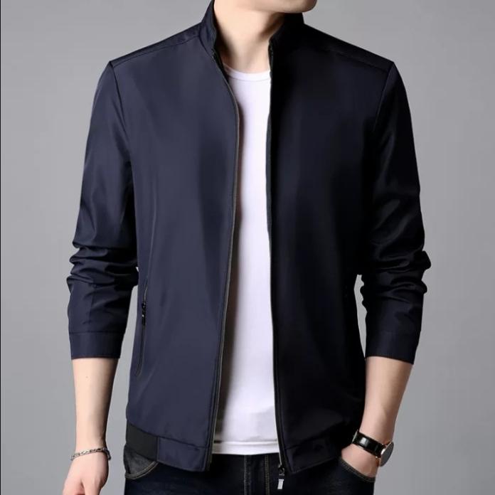 Gambar jaket pria terbaru/jaket casual pria/jaket keren pria - Navy, S dari Blueris undefined Tokopedia