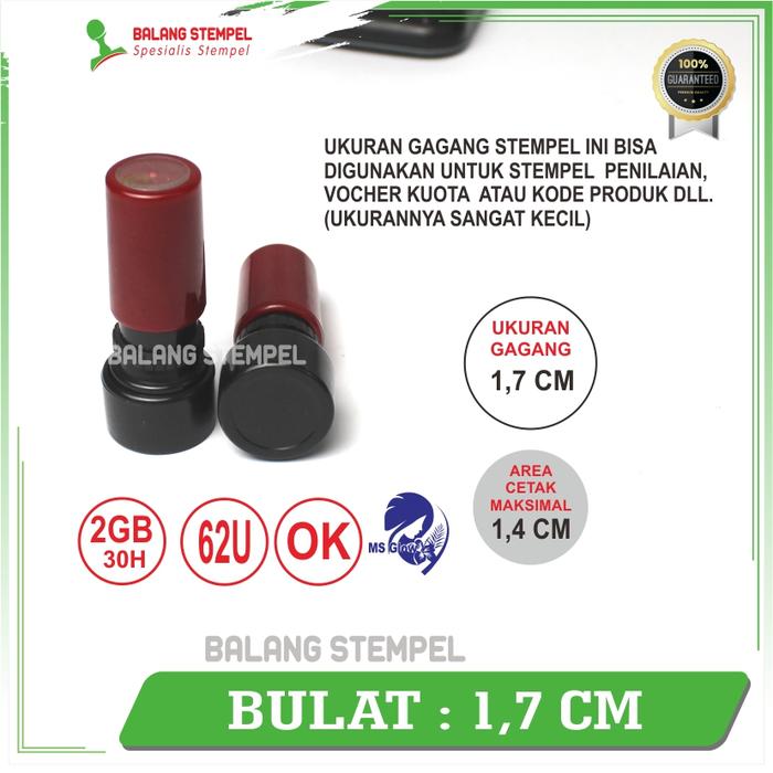 Gambar Stempel Flash Warna Otomatis Custom Stampel Cap Toko Perusahaan Stamp - BULAT 1,7 CM dari balang stempel undefined Tokopedia