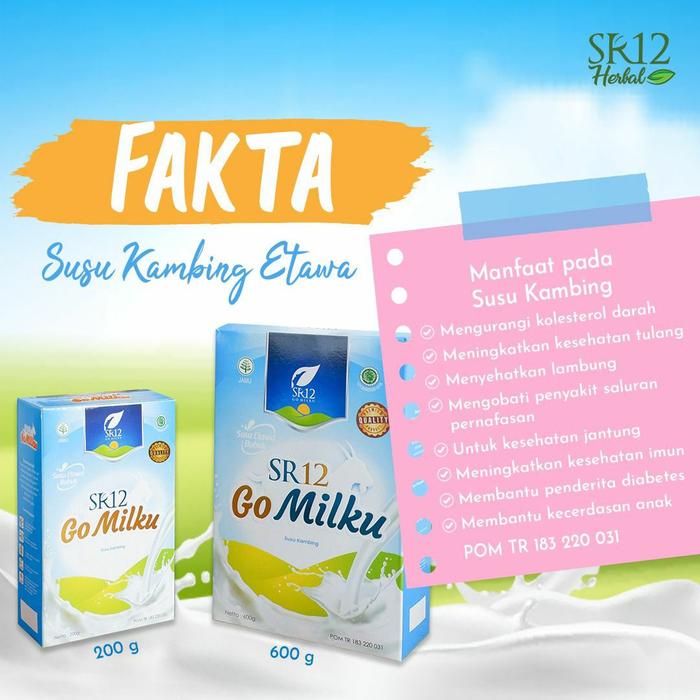 Gambar GO MILKU SUSU KAMBING ETAWA SR12 MURNI RASA COKLAT DAN PLAIN - Plain, 200 gr dari AryanStoreOfficial undefined Tokopedia