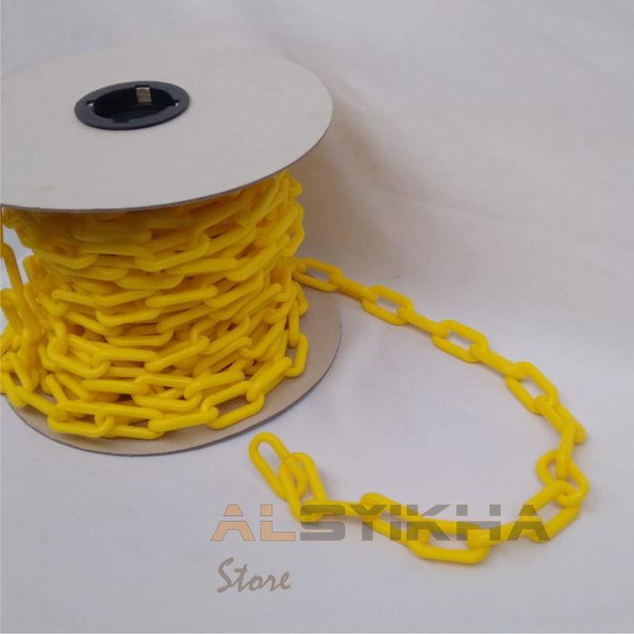Gambar Tali Rantai Traffic Cone /Plastik Chain Kerucut Lalu Lintas 8mm x 10m dari Alsyikha undefined 4 Tokopedia