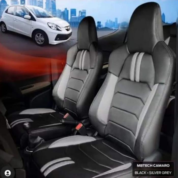 Gambar Sarung jok mobil Brio / Agya /Ayla full seat depan belakang( 2 baris ) - Hitam grey, 2 Baris dari satriajokmobilvariasi undefined Tokopedia