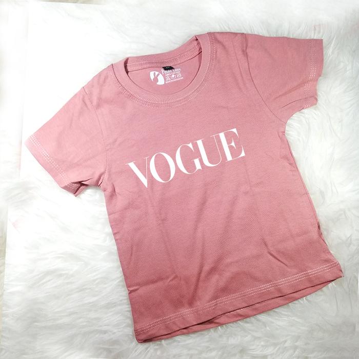 Gambar Kaos Katun Premium Cotton TShirt Brand VGE Baju Atasan Anak Cewek - Dusty Pink, XS(1-2tahun) dari Petite Lune undefined Tokopedia