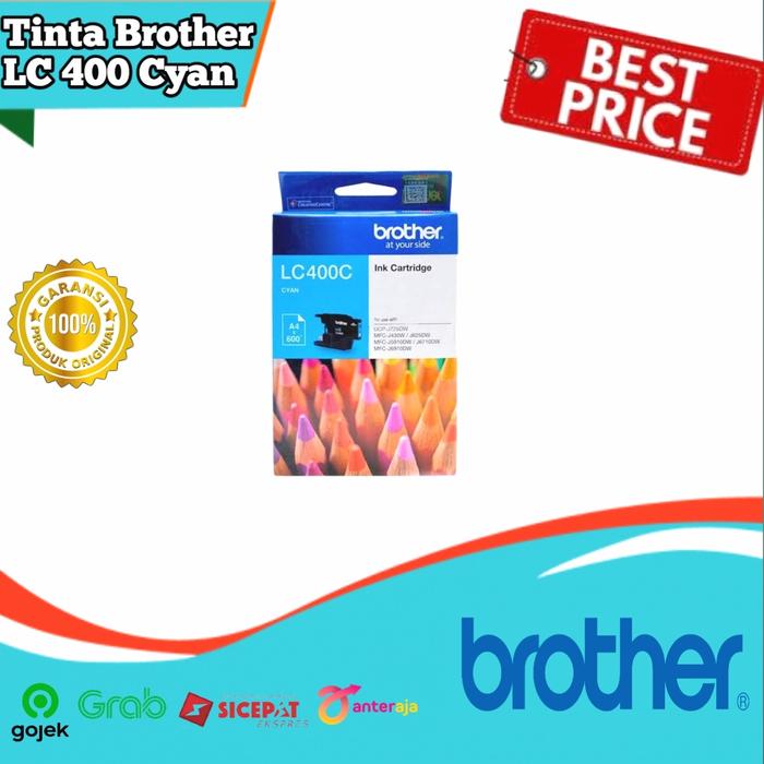 Gambar Tinta Brother LC 400 Original All Color (BK/C/M/Y) - Satuan - Biru dari Angkasacom undefined Tokopedia