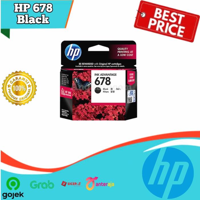 Gambar Tinta Printer HP 678 Cartridge HP 678 Hitam Warna Tri-Color Original - Black dari Angkasacom undefined Tokopedia