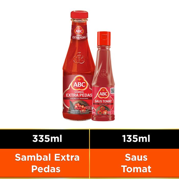 Gambar ABC Bundling ABC Sambal Extra Pedas 335 ml & ABC Saus Tomat 135 ml dari ABC Heinz Shop undefined Tokopedia