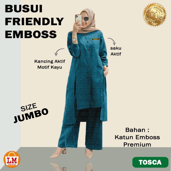 Gambar Setelan Baju Wanita Menyusui BUSUI FRIENDLY BIG SIZE TERBARU LMS 26656 - Tosca, XL dari LUCKMAS undefined Tokopedia