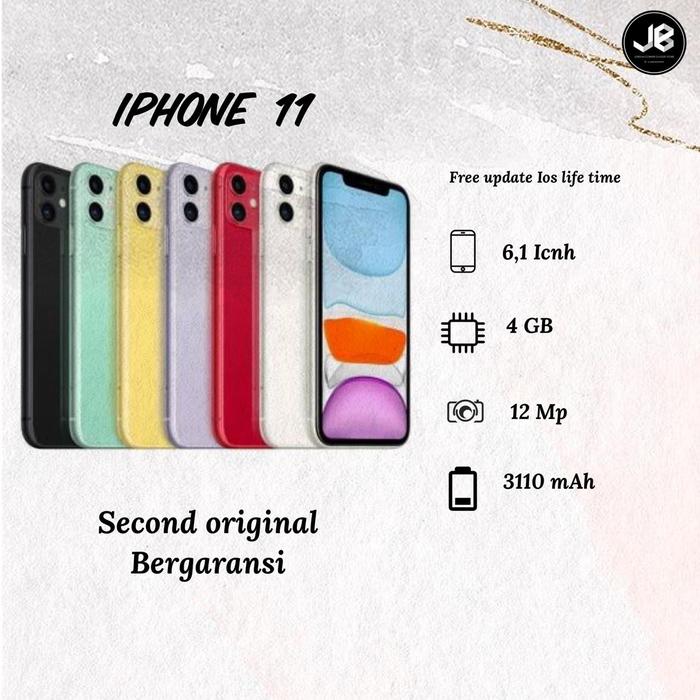 Gambar iPhone 11 64 Second Original dari jordancornerpurwokerto undefined Tokopedia
