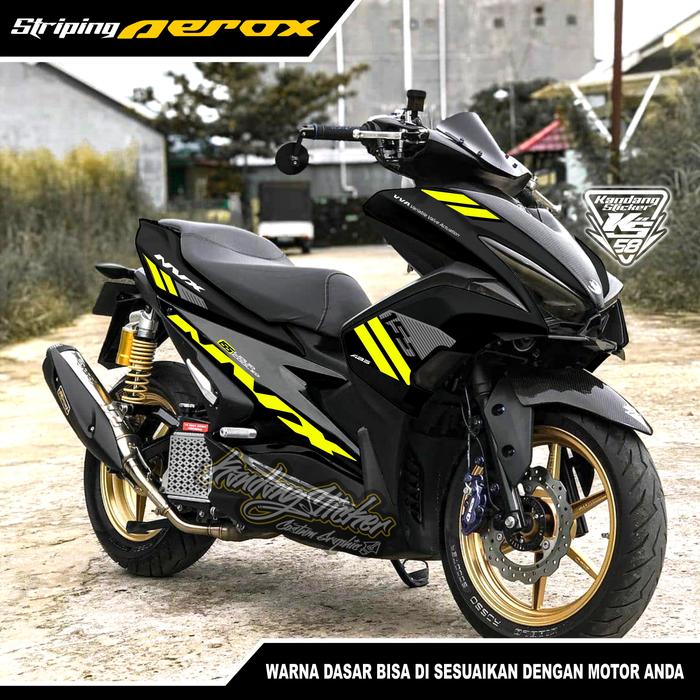 Gambar Striping Aerox Malaysia NVX V2 ACTUATION 155 Sticker NVX Stiker Aerox - Hitam Stabilo, Sesuai Gambar dari KandangSticker undefined Tokopedia
