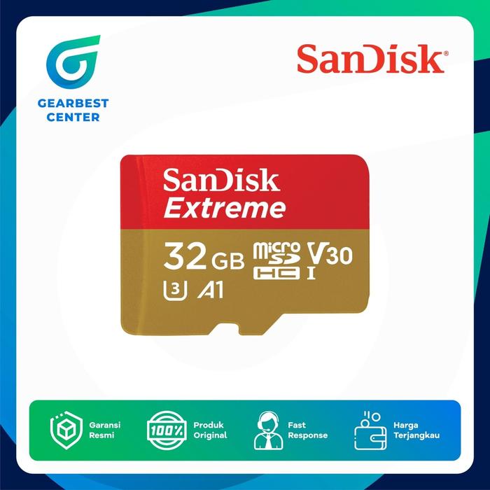 Gambar Memory Card SanDisk Extreme 32GB 64GB 128GB 256GB 400GB 512GB Micro SD - 32 gb dari Doran Wearable Store undefined Tokopedia