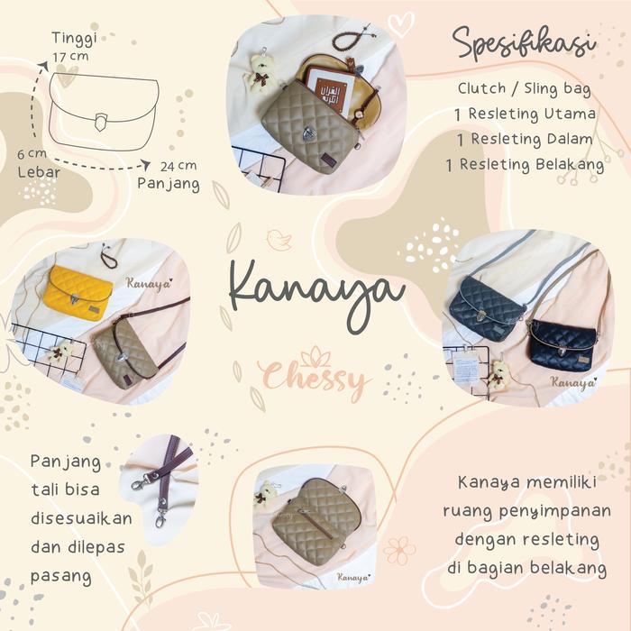 Gambar Tas Cantik Kanaya Sling Bag & Hand Bag Kulit Sintetis by Chessy - Kuning dari ChessyOfficial undefined Tokopedia
