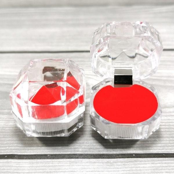 Gambar KOTAK BOX CINCIN TEMPAT PERHIASAN TUNANGAN DAN PERNIKAHAN - Kristal, Merah dari POETRA GEMS STONE undefined Tokopedia