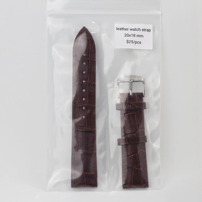 Gambar Tali Jam Tangan Kulit Genuine Leather Strap Size 20mm / 22mm - c.tuamotif20mm dari Trendy-watches undefined Tokopedia