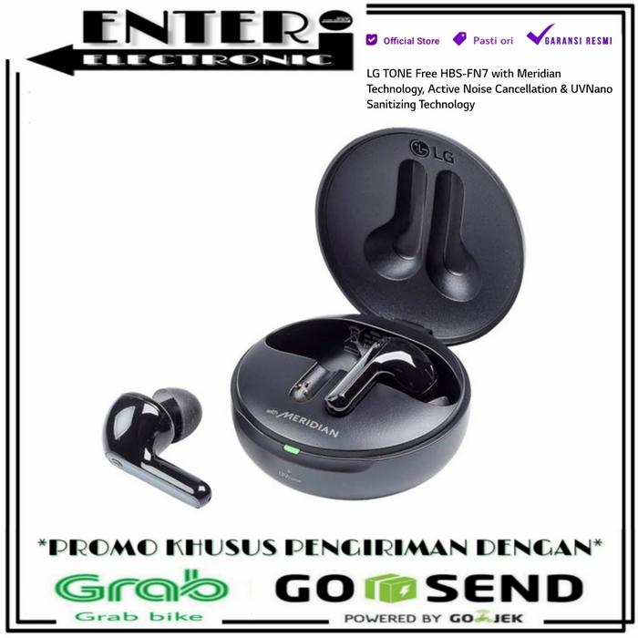 Gambar LG TONE FREE HBS FN7 - EARPHONE WIRELESS LG EARBUDS UV NANO MERIDIAN - Hitam dari Enter Electronic undefined Tokopedia