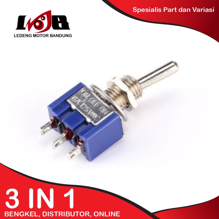 Jual Saklar Togel On Off On 3 Arah 3 Pin Switch Tombol Tuas Toggle ...