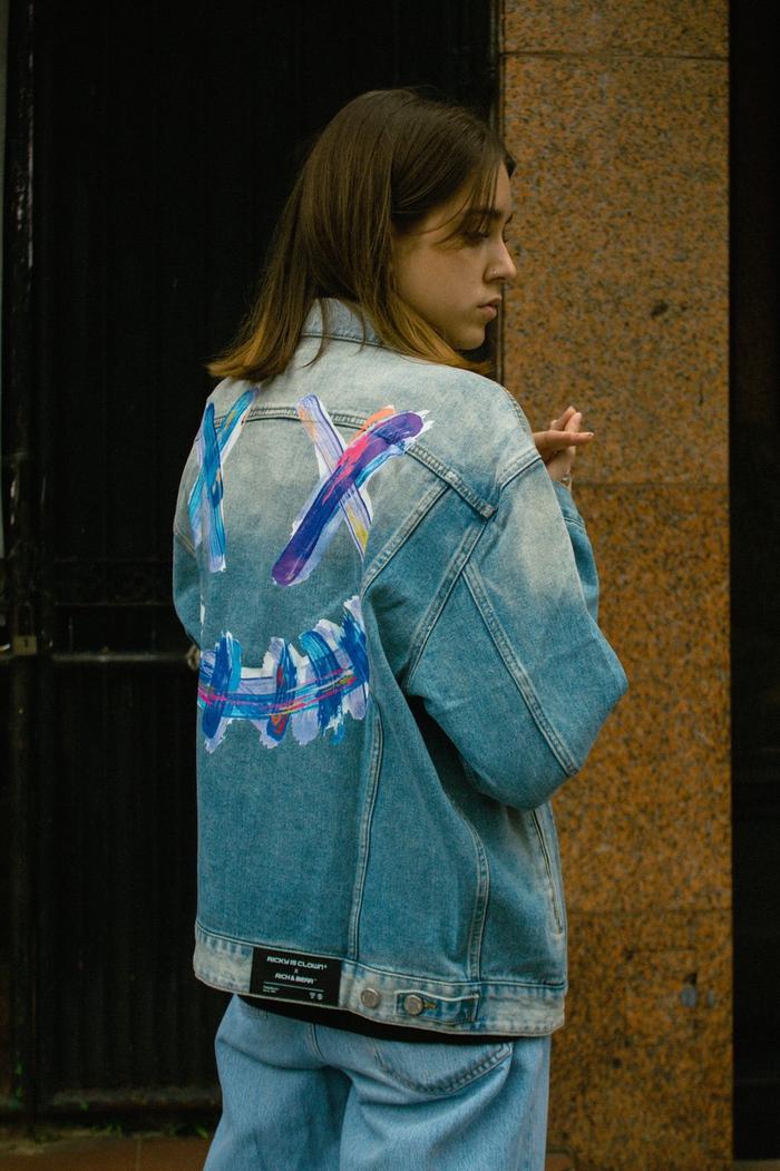 Ricky Is Clown Painting Denim Jacket 