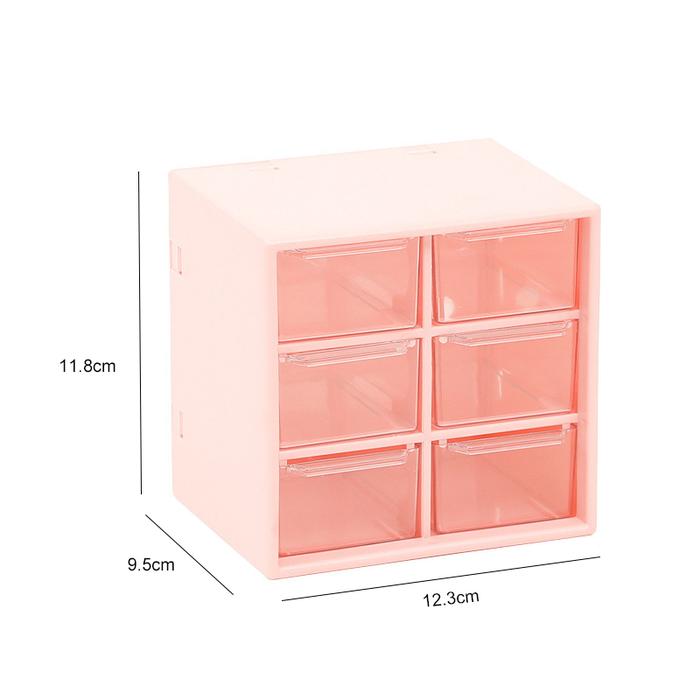 Gambar Halu Kotak Laci Mini Kotak Perhiasan 9 Sekat Kotak Serbaguna HRM319 - Pink 6 Skat dari Halu Indonesia undefined Tokopedia