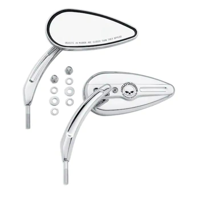 Gambar HD #91315-04 Willie G Skull Teardrop Mirrors CHROME - SPION dari BANDUNGPARTS undefined Tokopedia