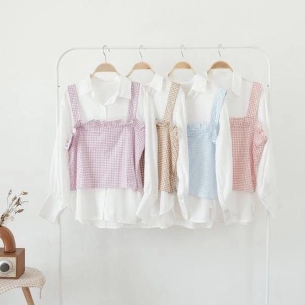 Gambar Atasan Wanita Yoshi Tanktop Hijab Korean Style Bahan Katun - coksu dari fashionshaaay undefined Tokopedia