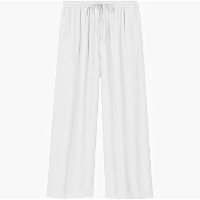 Gambar celana kulot linen / linen pants / kulot uniqlo linen - Putih, M dari obebyo undefined Tokopedia