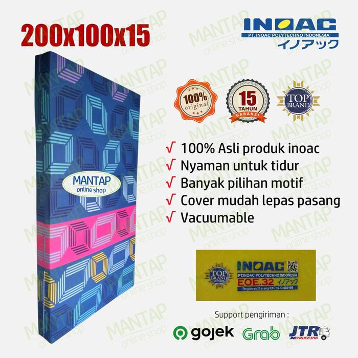 Gambar kasur busa super inoac 100x200x15cm D32 garansi 15thn kuat 25thn, AWET - Lurus standar dari INOAC toko kasur Kota Depok Tokopedia