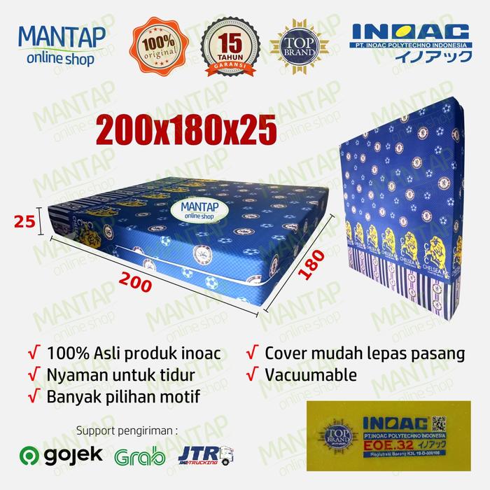 Gambar kasur busa super inoac 180x200x25cm D32 garansi 15thn kuat 25thn, AWET - Lurus standar dari INOAC toko kasur undefined Tokopedia