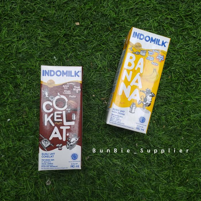 Gambar Susu UHT Indomilk 190ml Rasa Pisang/ Coklat/Stroberi /Vanilla (Karton) - Strawberi dari Bunbie Supplier undefined Tokopedia
