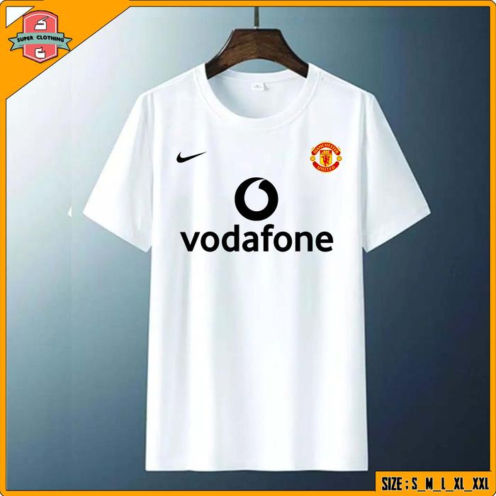 Gambar KAOS MANCHESTER UNITED - BAJU MU - KAOS MU VODAFONE COTTON COMBED 30S - Putih, S dari Super Clothing Murah undefined 5 Tokopedia