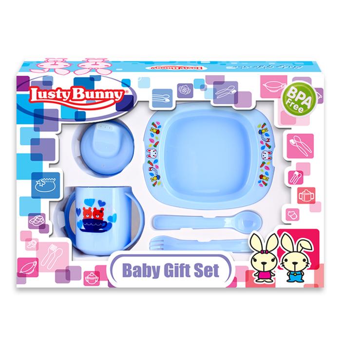 Gambar LustyBunny Feeding Set Alat Makan Bayi LB-1411 - Biru dari Lustybunny Baby undefined Tokopedia