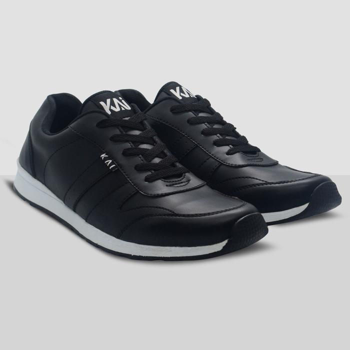 Gambar Sepatu Sneaker Pria Hitam K 020 Untuk Sekolah Kuliah Kerja Brand KAI - Hitam, 40 dari Kai Footwear undefined Tokopedia