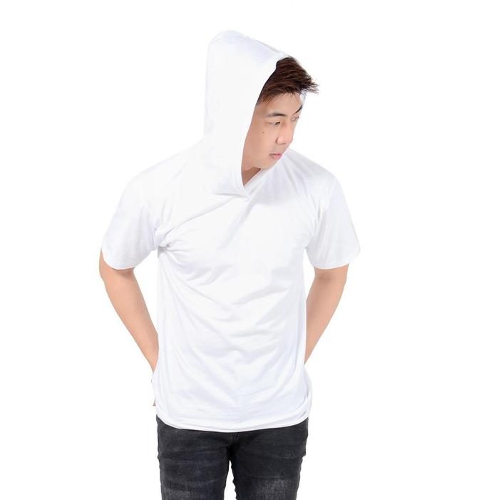 Gambar bayar di rumah aja,, kaos hoodie lengan pendek bahan combat 26's - Putih, S dari algifarystore undefined Tokopedia