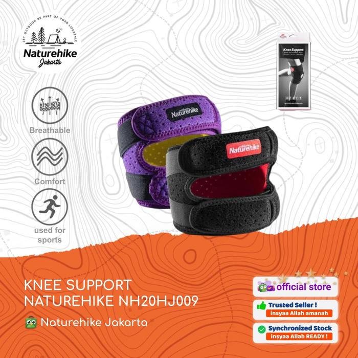 Gambar KNEE SUPPORT NATUREHIKE NH20HJ009 DEKER PELINDUNG LUTUT HIKING CAMPING - BLACK dari Naturehike Jakarta undefined Tokopedia