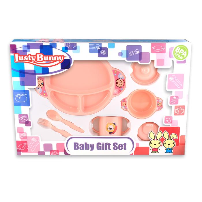 Gambar LustyBunny Feeding Set Alat Makan Bayi LB-1865 - PINK dari Lustybunny Baby undefined Tokopedia