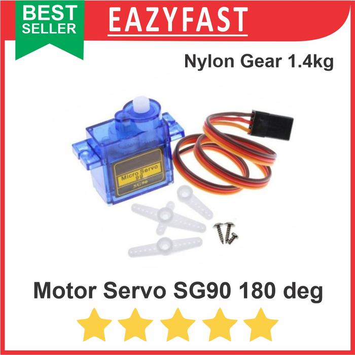 Gambar Motor Servo SG90 Solid Gear Mini Micro SG 90 Torsi 9g 9 gram Tower Pro dari Eazyfast Store undefined Tokopedia