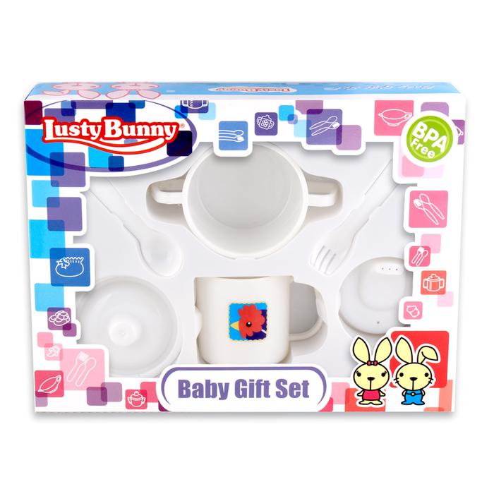Gambar LustyBunny Feeding Set Gift 6 pcs LB-1424 - Putih dari Lustybunny Baby undefined Tokopedia
