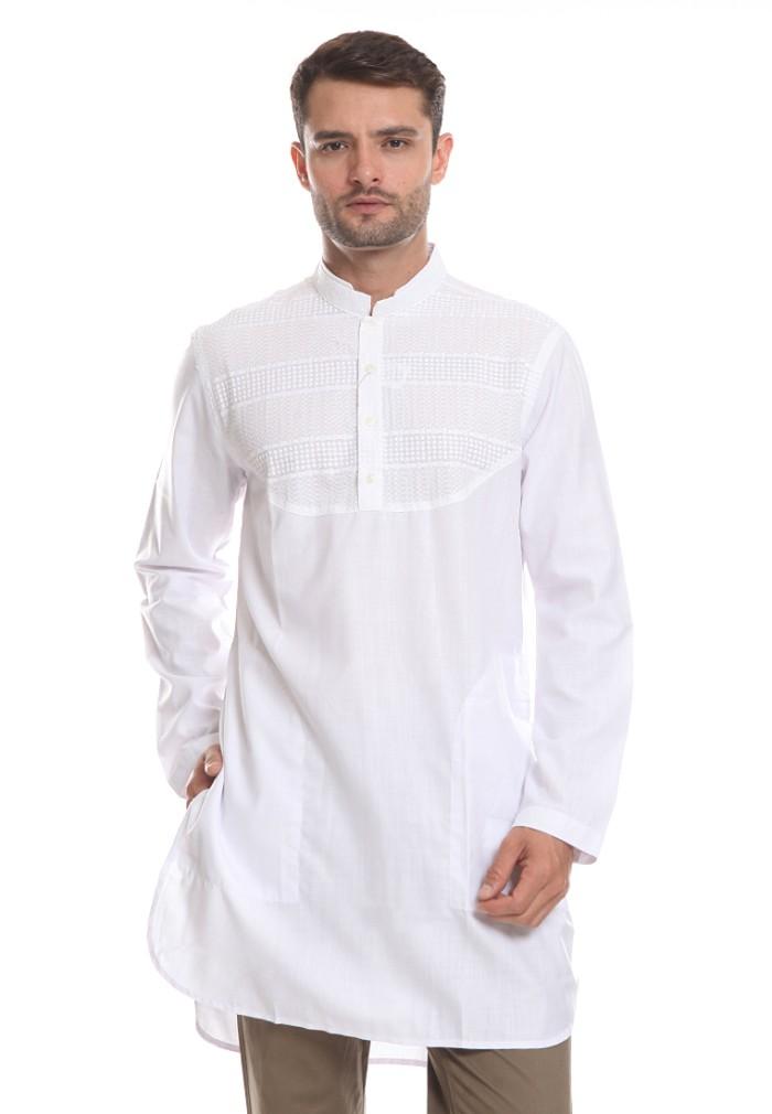 Gambar MOC Kemeja Koko Pria Lengan Panjang SLIM FIT TEMMO-WHITE - S dari MOC Indonesia undefined Tokopedia