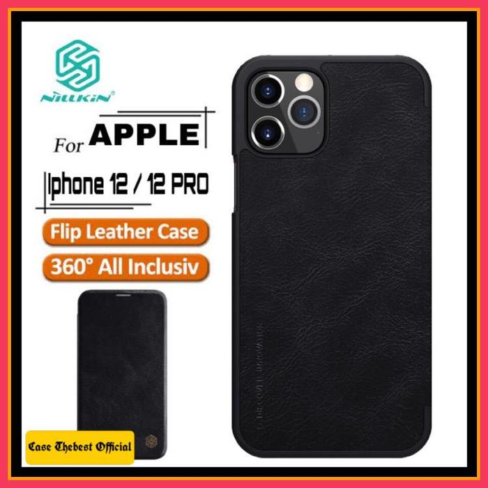 Gambar IPHONE 12 / 12 PRO 6.1 NILLKIN QIN LEATHER ORIGINAL FLIP COVER PC CASE - Hitam, 12 6.1 dari Case Thebest Kota Administrasi Jakarta Pusat Tokopedia