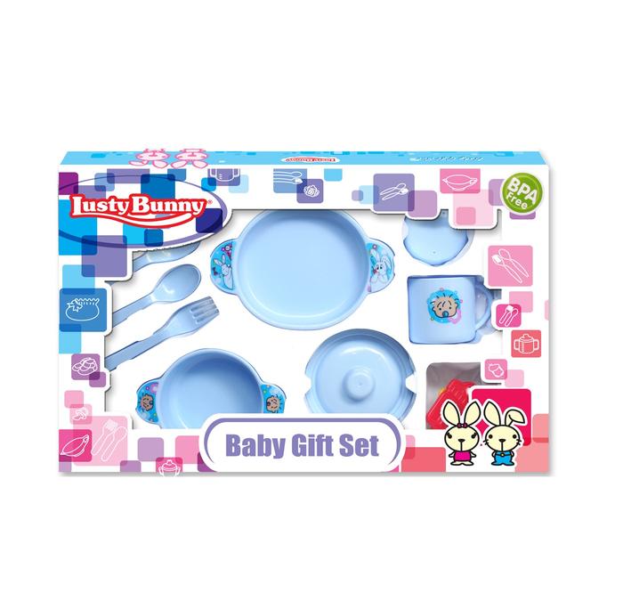 Gambar LustyBunny Feeding Set Alat Makan Bayi LB 1867 - Biru dari Lustybunny Baby undefined Tokopedia