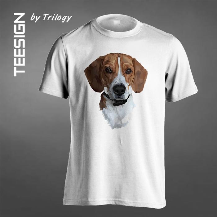 Gambar TEESIGN by TRILOGY 0058 - BEAGLE - Kaos Premium - Dog Pet Animal Art - Putih, S dari TRILOGY WEAR undefined Tokopedia
