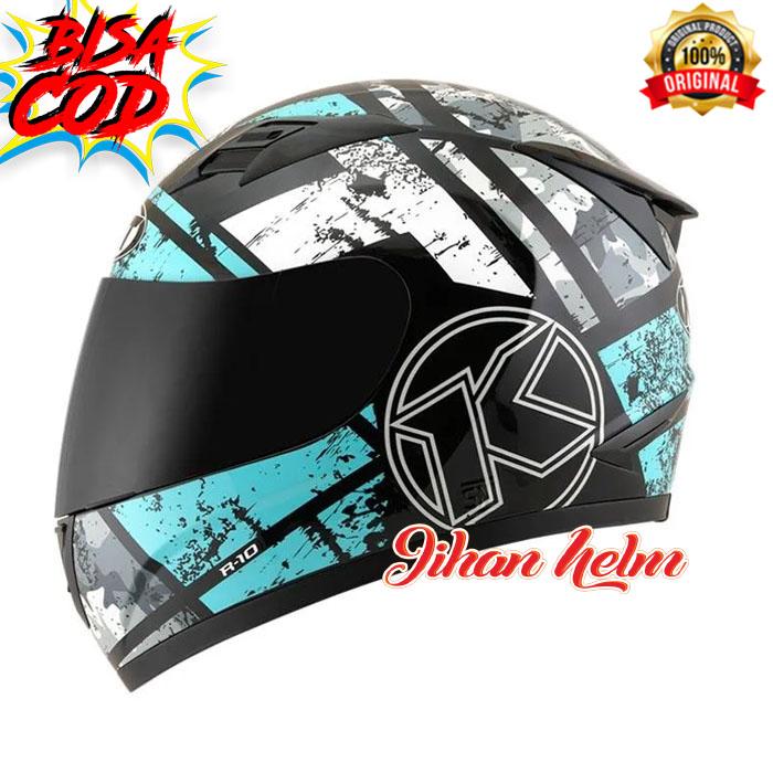 Gambar Helm / Helm Full Face / Helm KYT / Helm KYT R10 #3 Aqua Blue Terlaris - Biru, M dari Jihan Helm undefined Tokopedia