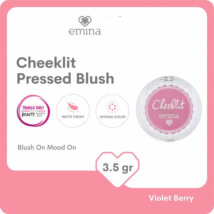 Gambar Emina Cheeklit Pressed Blush 3.5gr - Violetbery dari HNS cosmetics undefined Tokopedia