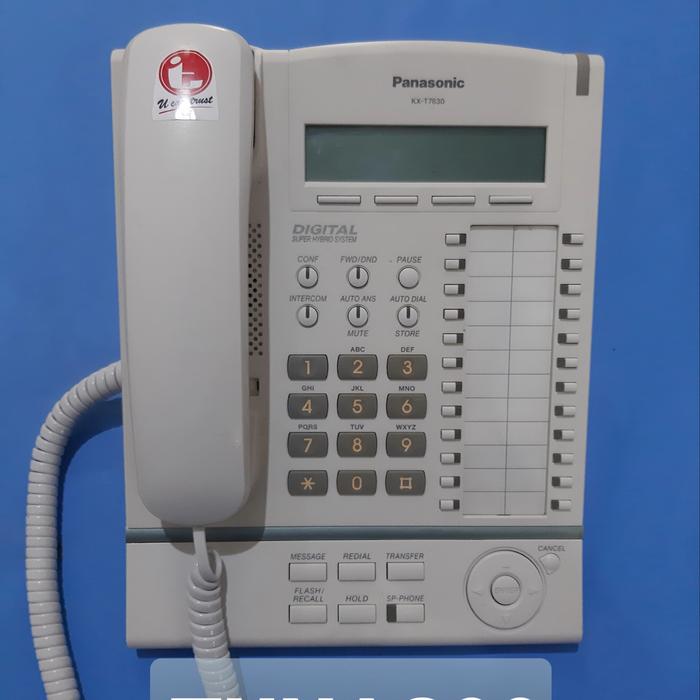 Jual Telepon panasonic digital KX-T7630 warna hitam untuk pabx operator ...