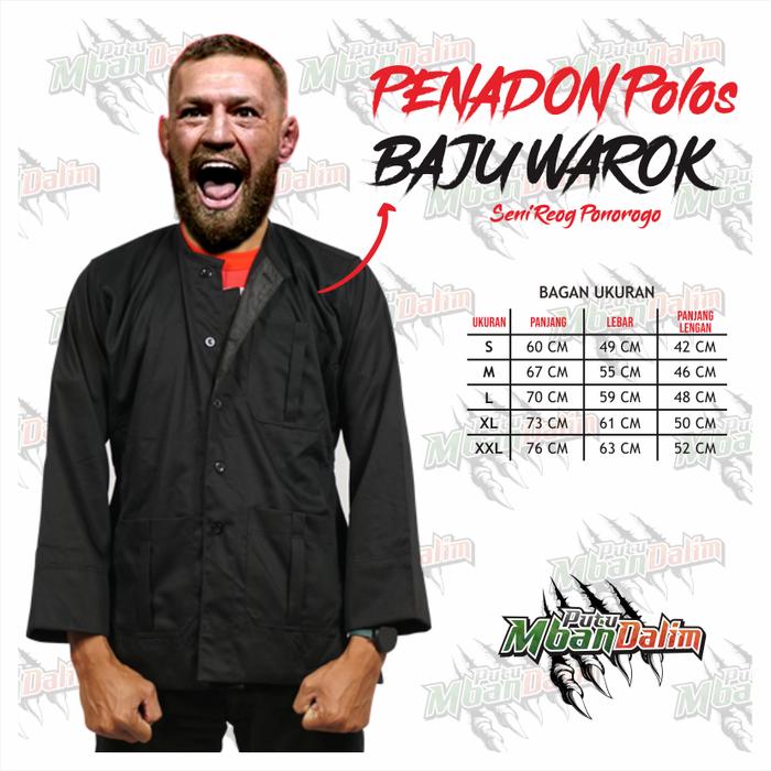 Gambar BAJU PENADON POLOS HITAM / BAJU WAROK PONOROGO / BAJU REOG PONOROGO - S dari Putu Mbah Dalim undefined 5 Tokopedia