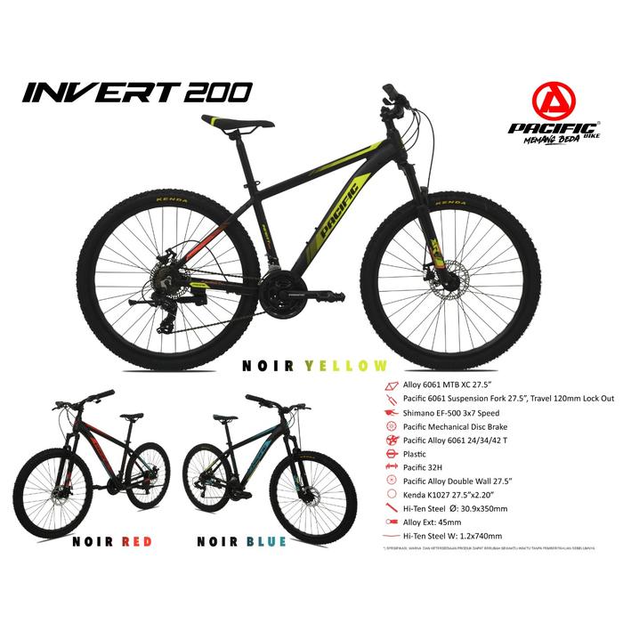 Jual Sepeda MTB INCH INVERT 200 PACIFIC NOIR RED Jakarta