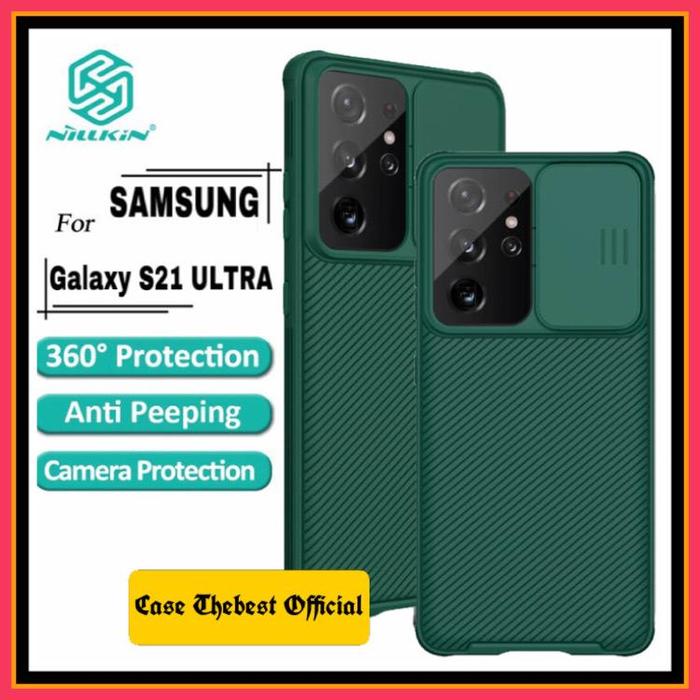 Gambar SAMSUNG GALAXY S21 ULTRA NILLKIN CAMSHIELD PRO ORIGINAL SLIM HARD CASE - Hijau dari Case Thebest undefined Tokopedia