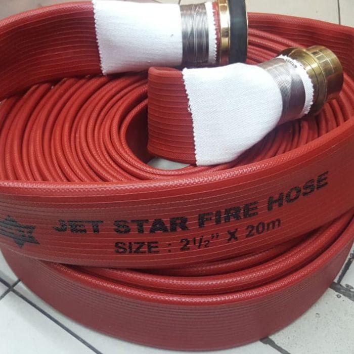 Gambar Selang Pemadam Jet Star / JetStar 2,5"x30m Rubber Fire Hose Hydrant - Tanpa Coupling dari IMPORTIR SELANG PEMADAM undefined Tokopedia