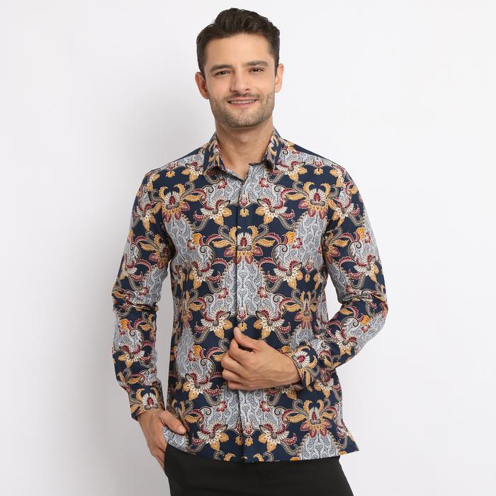 Gambar MAGINOT DEVA Batik Slim Fit Lengan Panjang - Abu-abu, M dari Maginot Indonesia undefined Tokopedia