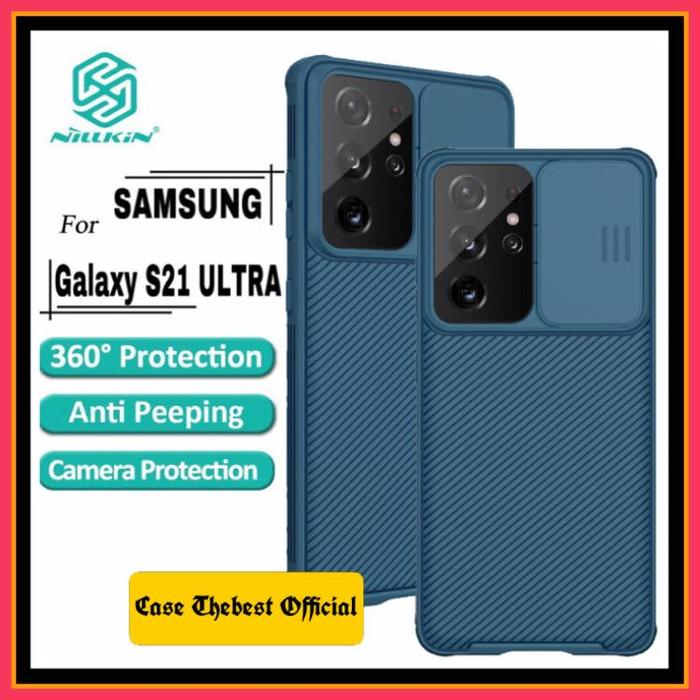 Gambar SAMSUNG GALAXY S21 ULTRA NILLKIN CAMSHIELD PRO ORIGINAL SLIM HARD CASE - Biru dari Case Thebest undefined Tokopedia