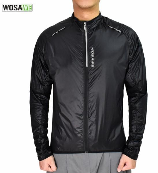 Gambar WOSAWE Jaket Hujan Sepeda Ringan Lipat Kecil Cycling Jacket small fold - BLACK, 3XL dari Kaligung Cycling Store undefined Tokopedia