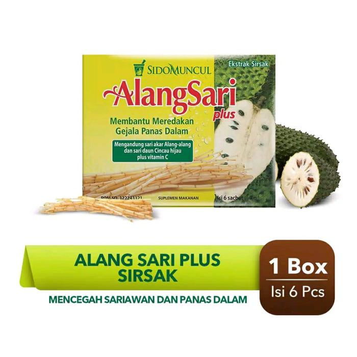 Gambar Alang Sari Plus Sirsak 6's - Mencegah Sariawan Panas Dalam Reda dari RADYAA SHOP undefined Tokopedia