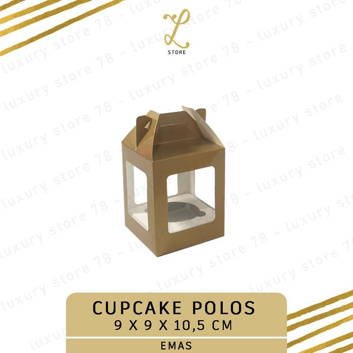 Gambar [9X9X10.5 CM] DUS CUPCAKE IVORY POLOS | Kemasan Muffin Packing Jendela - Emas dari Luxury Store 78 undefined Tokopedia